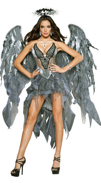 Costume d'ange de la nuit noire pour Halloween