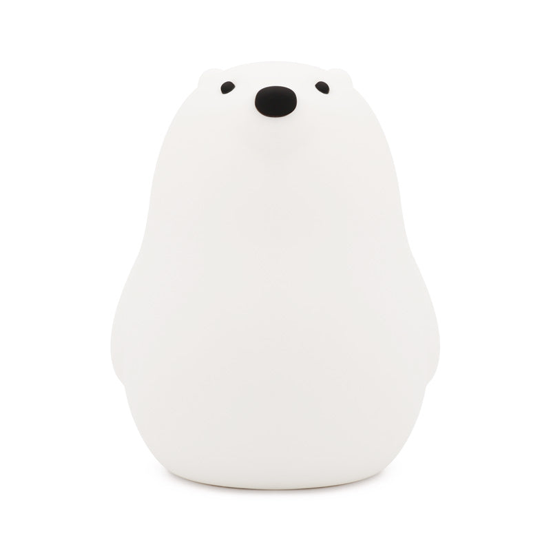 Little White Bear Pat Light Silicona Luz suave Luz de sueño Luz nocturna