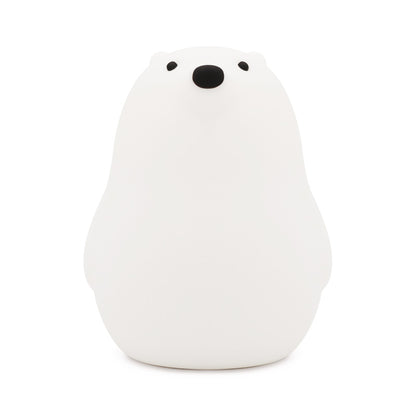 Little White Bear Pat Light Silicona Luz suave Luz de sueño Luz nocturna