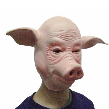 Halloween Dress Up Party Party Annual Meeting Venice COS Show Animal Headgear Bald Pig Mask