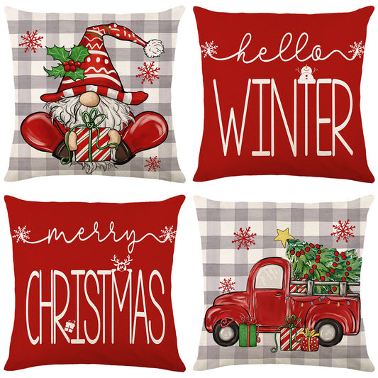 Home Christmas Decorative Printed Pillowcase