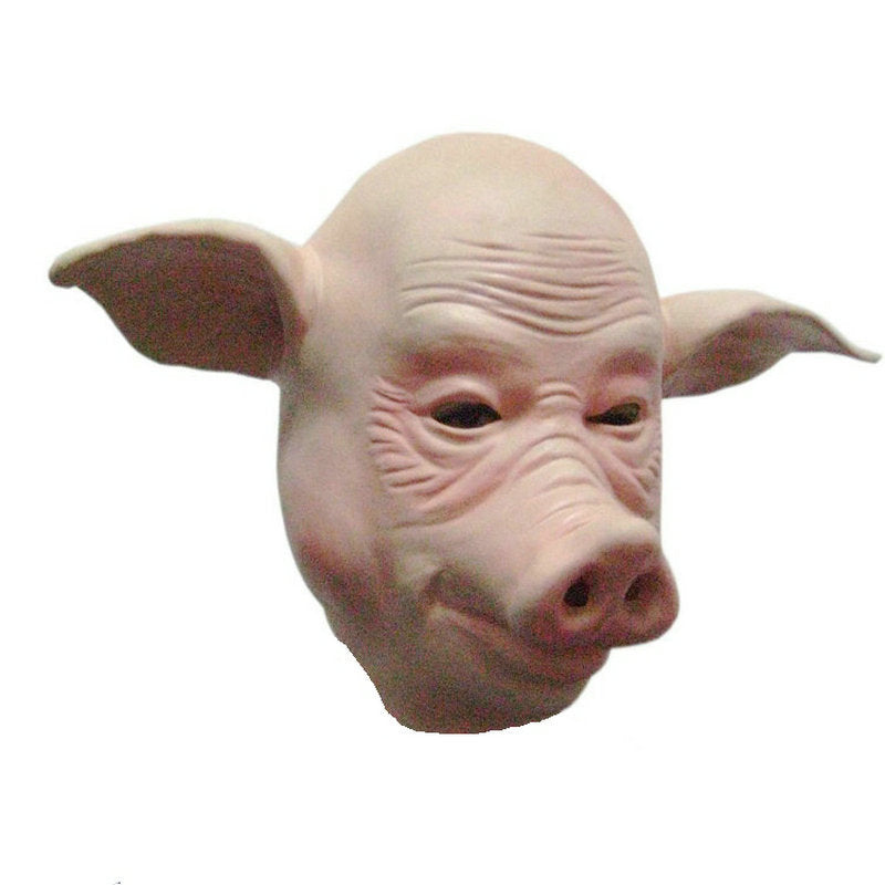 Halloween Dress Up Party Party Annual Meeting Venice COS Show Animal Headgear Bald Pig Mask