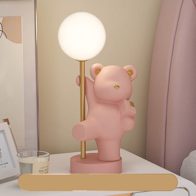 Lindo oso decoración lámpara de mesa mesita de noche dormitorio decoración de la habitación de los niños