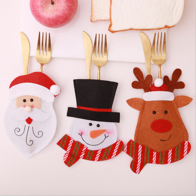 Christmas Decorations Table Knife And Fork Bag