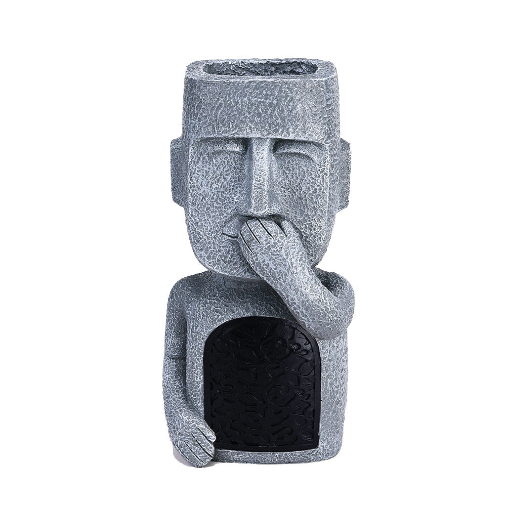 Home Geometric Leisure Resin Ornaments Courtyard Home Design Easter Island Decoration