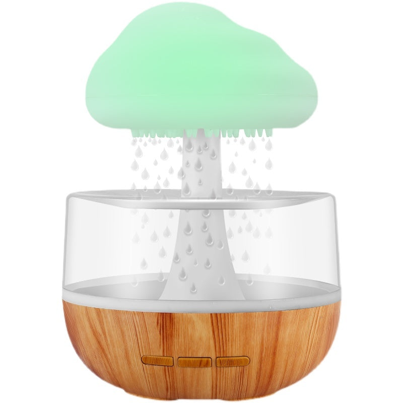 Humidificateur de nuage de pluie avec veilleuse aromathérapie diffuseur d'huile essentielle Micro humidificateur humeur relaxante son de goutte d'eau pour la maison