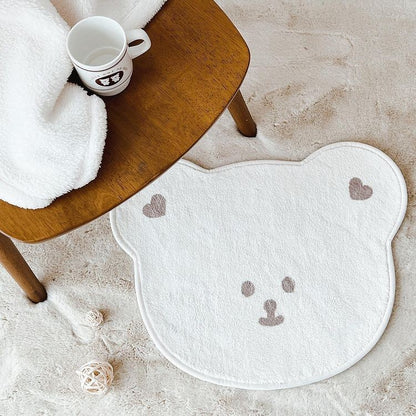 Lamb Cashmere Cartoon Bear Floor Mat Crawling Bedside Non-slip