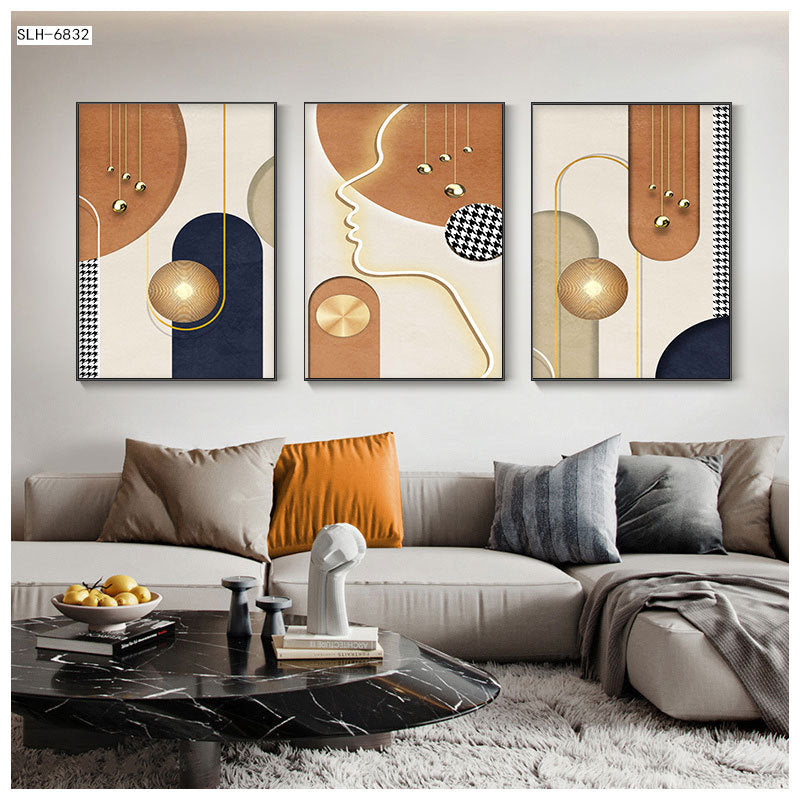 Modern Living Room Decorative Northern Europe Light Luxury Abstract Hanging Painting