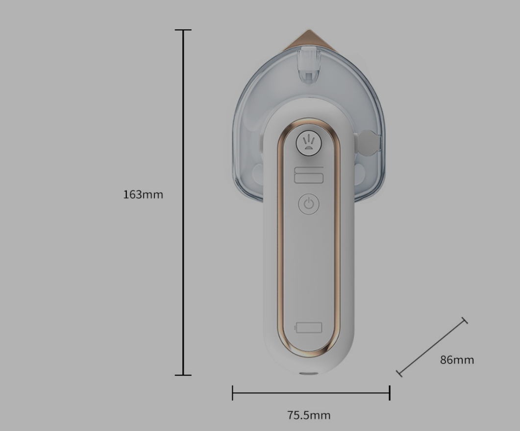 Rechargeable portable iron