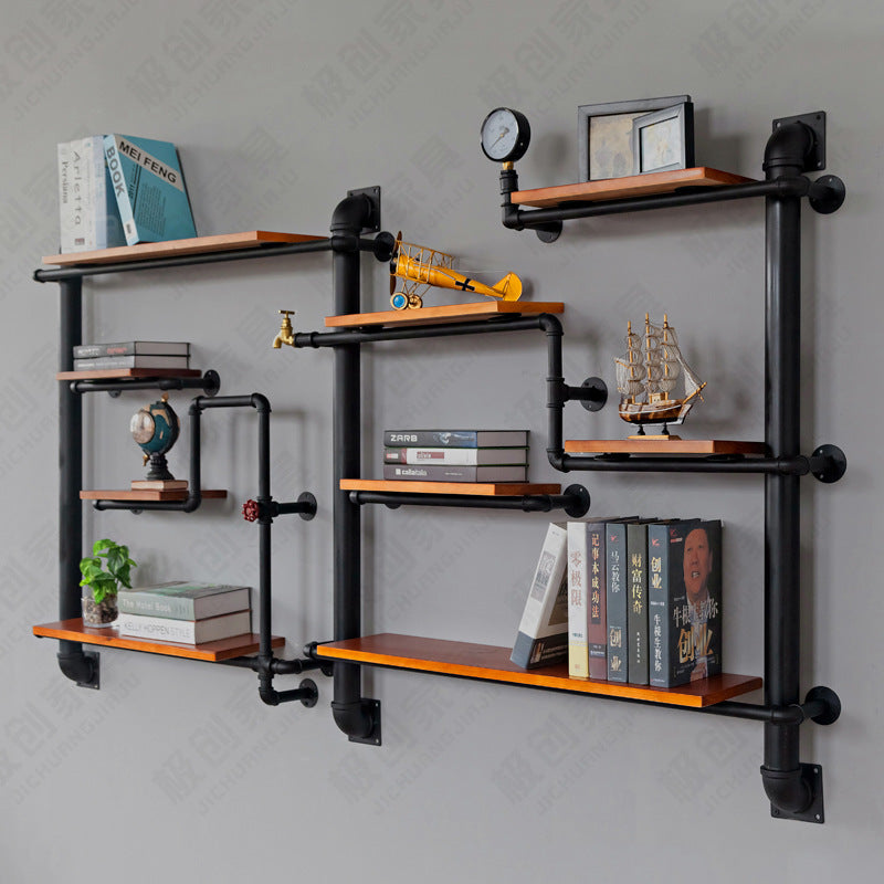 Retro Industrial Air Wall Water Pipe Shelving Wall Hanging