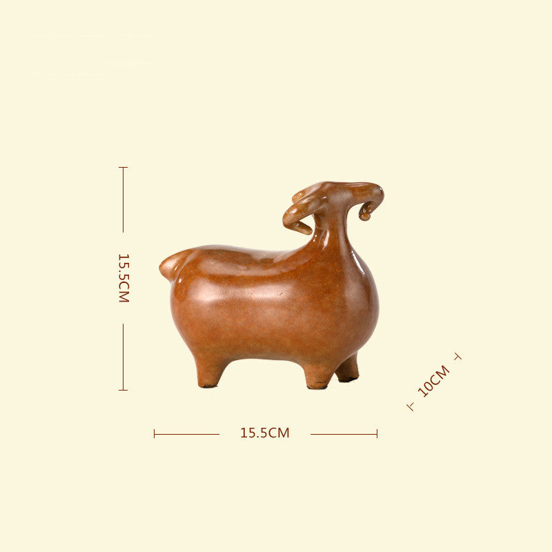 Pure Copper Sheep Ornaments Handicraft