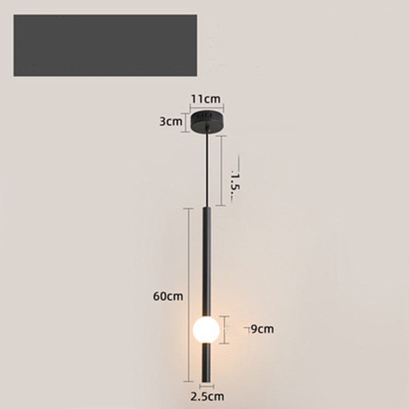 Candelabro de noche para dormitorio minimalista, lámpara en hilo para colgar, mesita de noche moderna y minimalista, LED, lámparas de ambiente creativas