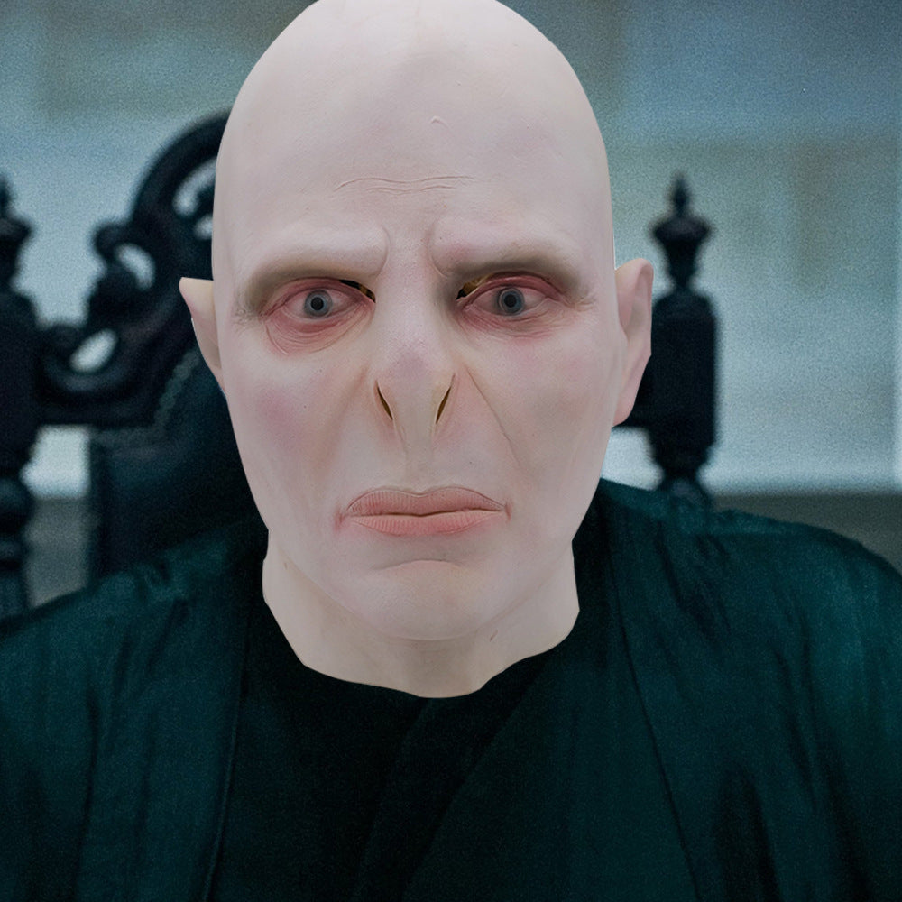 Masque Voldemort Halloween Couvre-chef en latex Accessoires de déguisement