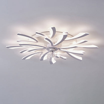 Lumière de salon simple et moderne, nouvelle lumière de ventilateur de plafond de chambre à coucher silencieuse