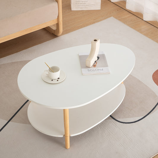 Table à thé ronde Simple et moderne en bois massif, petite famille nordique, légère, de luxe