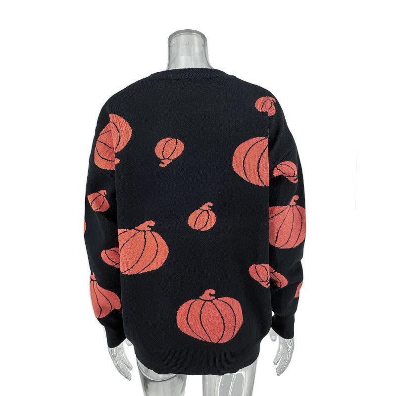 Le pull citrouille d'Halloween décontracté et confortable