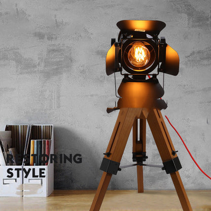 Personality And Creative Retro Solid Wood Fill Light Table Lamp