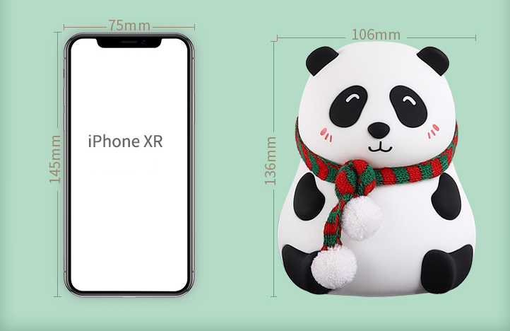 Luz nocturna de silicona Panda
