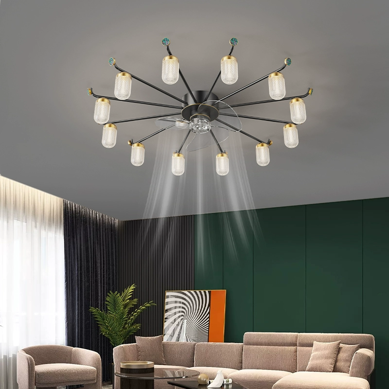 Modern And Minimalist Creative Nordic Living Room Fan Lights