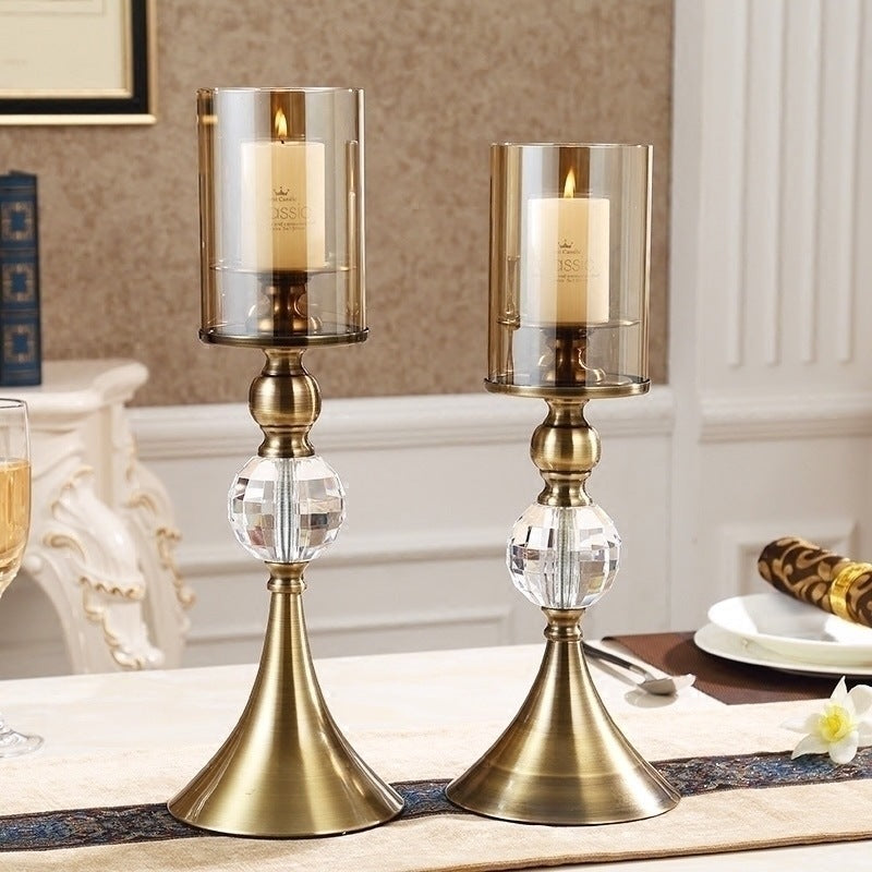 Fashion Simple Dining Table Glass Candle Holder Home Decoration Crafts