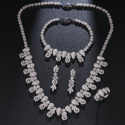 Fashion Zircon Necklace Jewelry Set