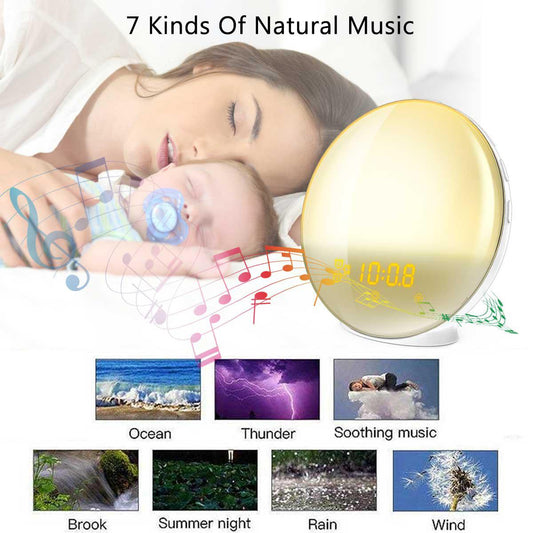 Simulation Nature Sounds Sleeping Light Alarm Clock