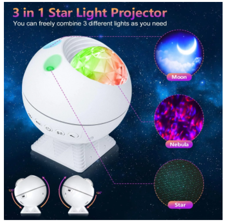 Voice Control Spherical LED Vehicle Watermark Starry Sky Projection Lamp Galaxy Projector