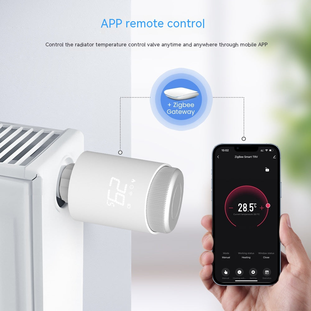 Intelligent Thermostatic Valve Radiator Plastic Controller Temperature Control