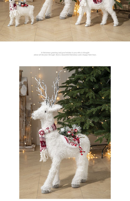 Christmas Decorations White David's Deer Doll Doll Home Shopping Window Layout Christmas Tree Ornaments