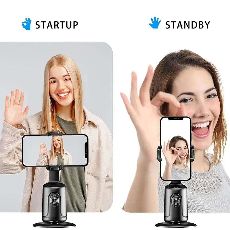 Cardan de suivi automatique du visage intelligent AI, support de téléphone automatique pour Smartphone, vidéo Vlog Live, trépied stabilisateur, 360