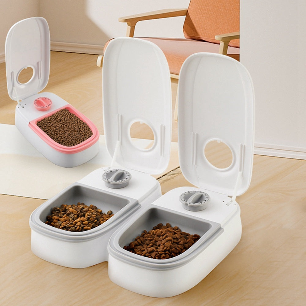 Alimentador automático para mascotas, dispensador de comida inteligente para gatos y perros, temporizador, cuenco de acero inoxidable, Alimentación automática para perros y gatos, suministros para mascotas