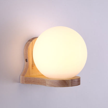 Modern creative household solid wood lamp