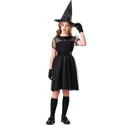 Costume de jeu de rôle de sorcière pour enfants d'Halloween