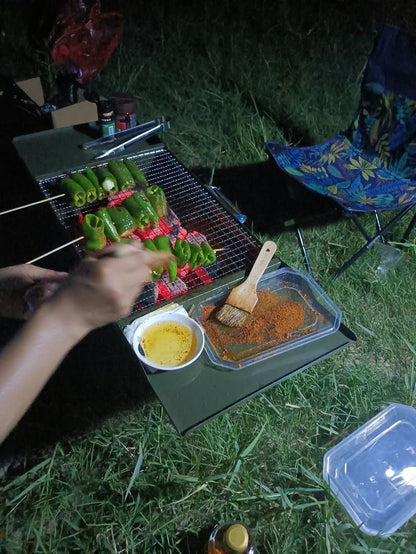 Support de barbecue pliable extérieur portable