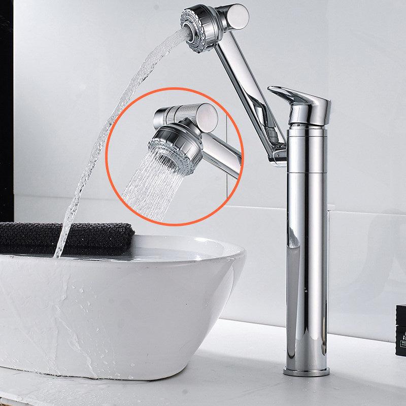 Grifo para lavabo de baño, lavabo frío y caliente sobre encimera