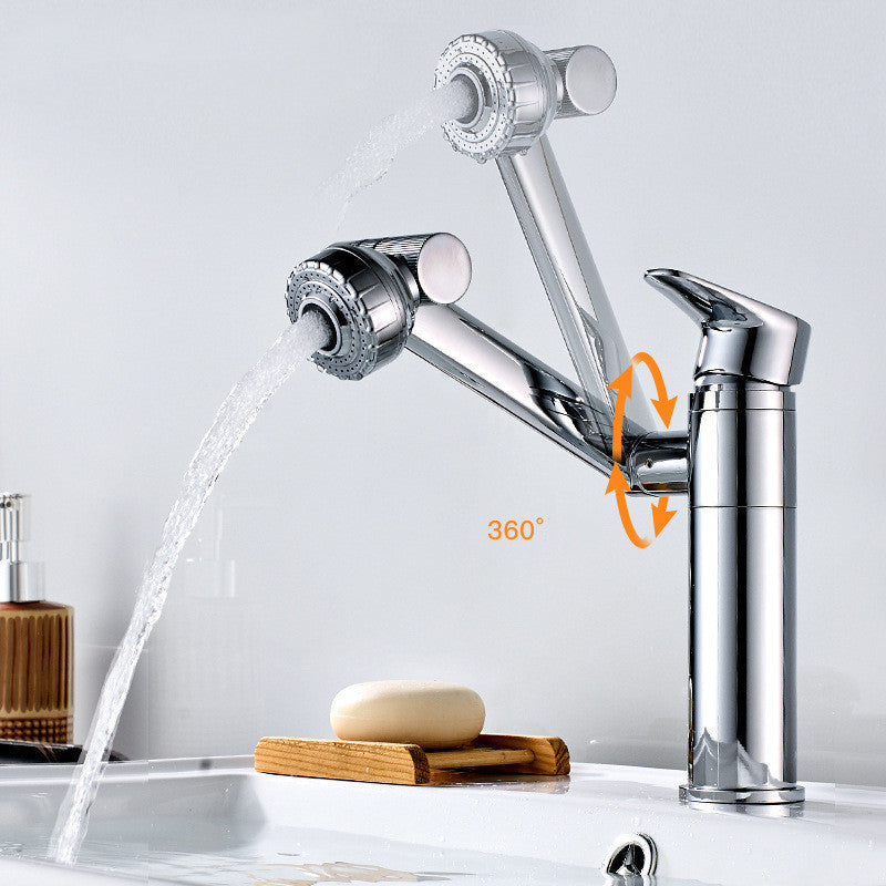 All copper washbasin hot and cold water faucet