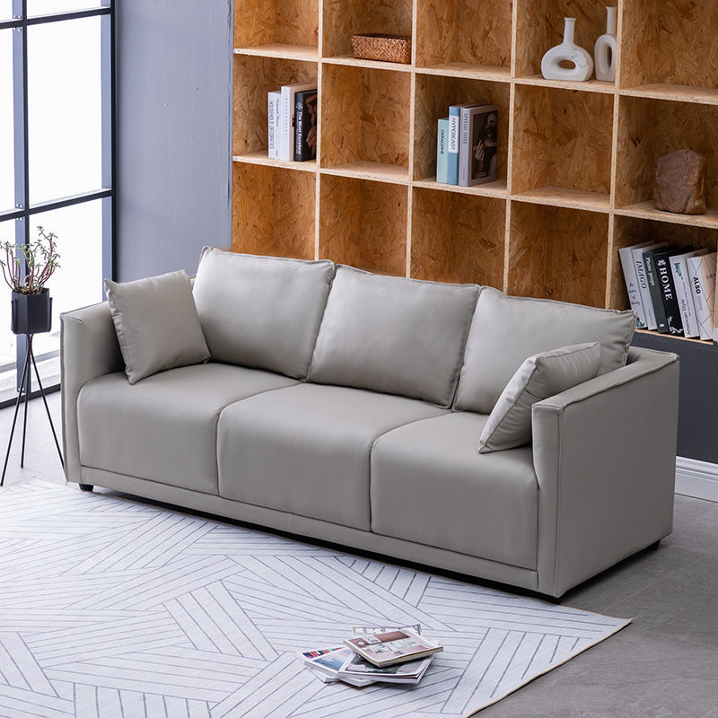 Household Fashion Simple Solid Colour PU Sofa