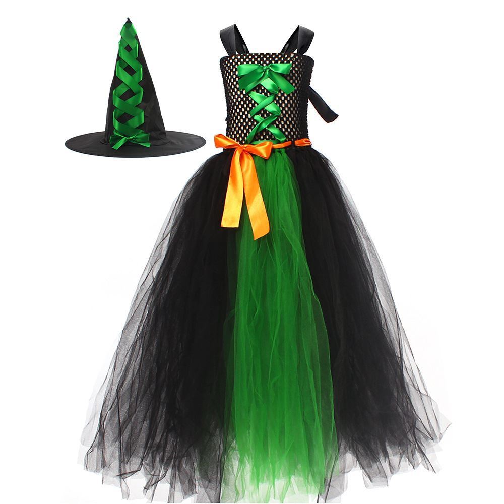 Ropa infantil de Halloween Disfraz de bruja Espectáculo de disfraces