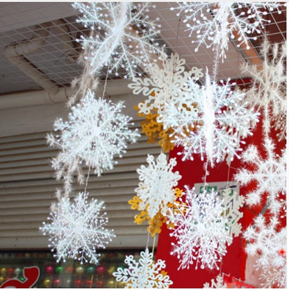 Flocons de neige de Noël Décorations de Noël Produits d'activité Cordes de flocons de neige tridimensionnelles