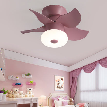 Intelligent Ceiling Fan Lamp In Children's Bedroom