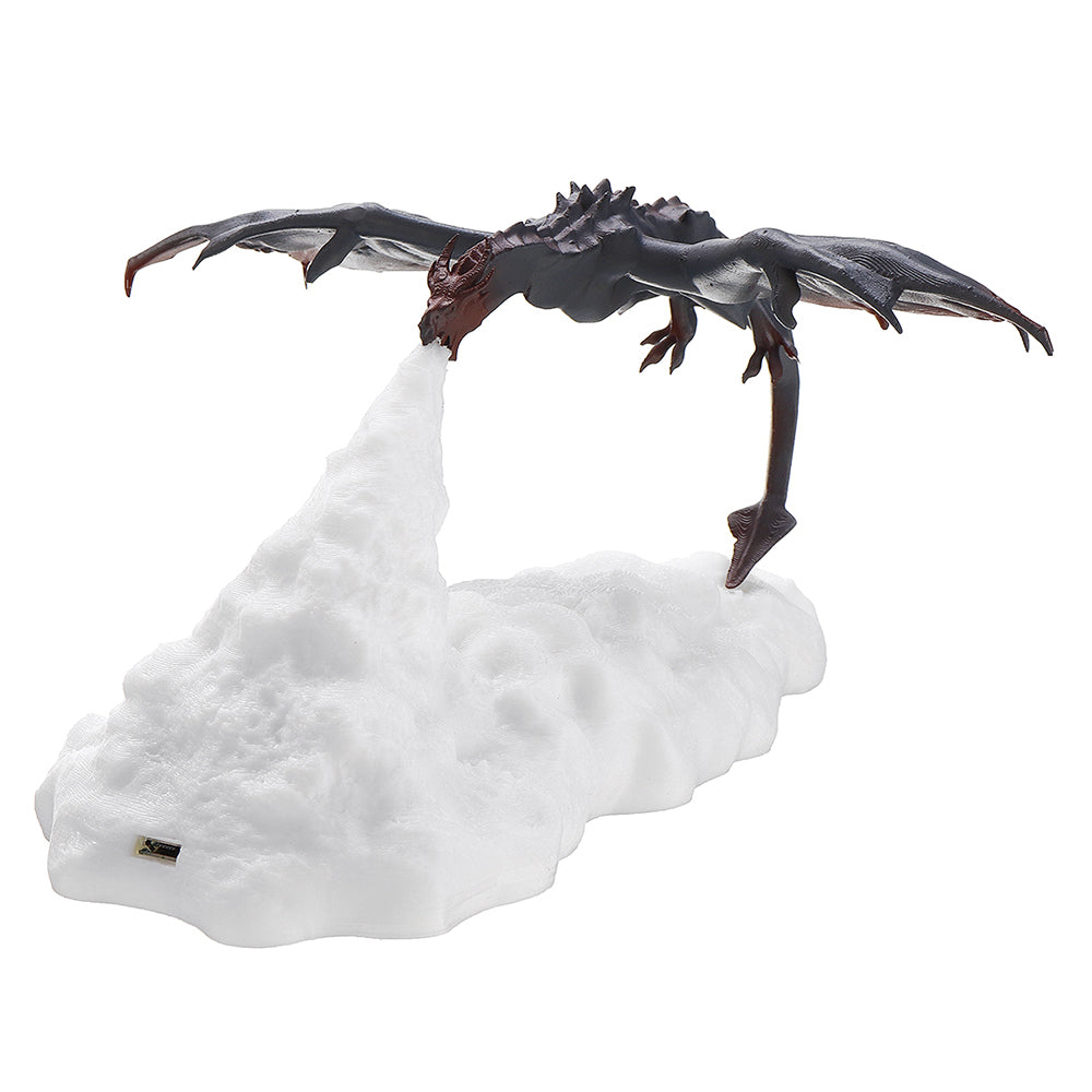 Cadeau de décoration de lampes de dragon de feu de dessin animé LED imprimé en 3D