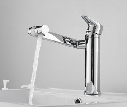 Robinet d'eau chaude et froide pour lavabo tout en cuivre