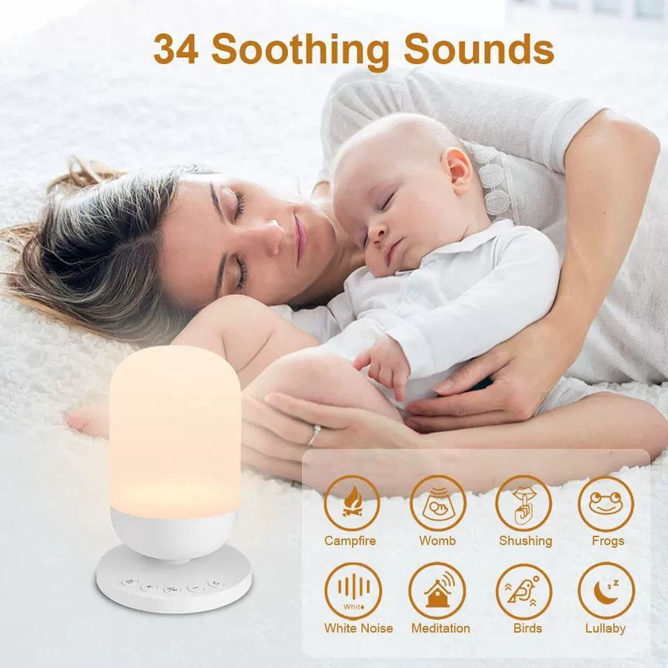 Petite lampe de nuit avec musique à bruit blanc Usb, Instrument intelligent d'aide au sommeil