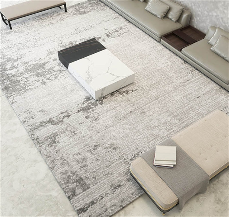 Tapis tridimensionnel minimaliste de luxe léger pour salon