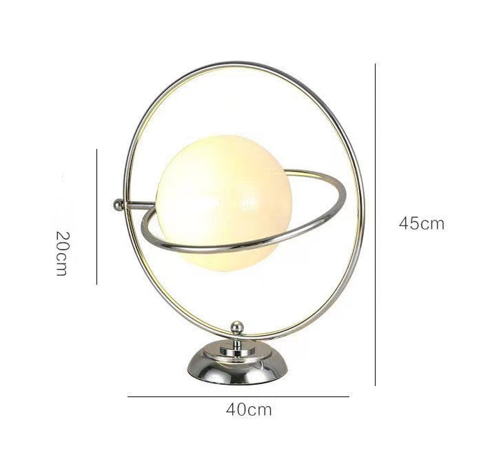 Lampe de table d'art rotatif médiéval en verre rétro