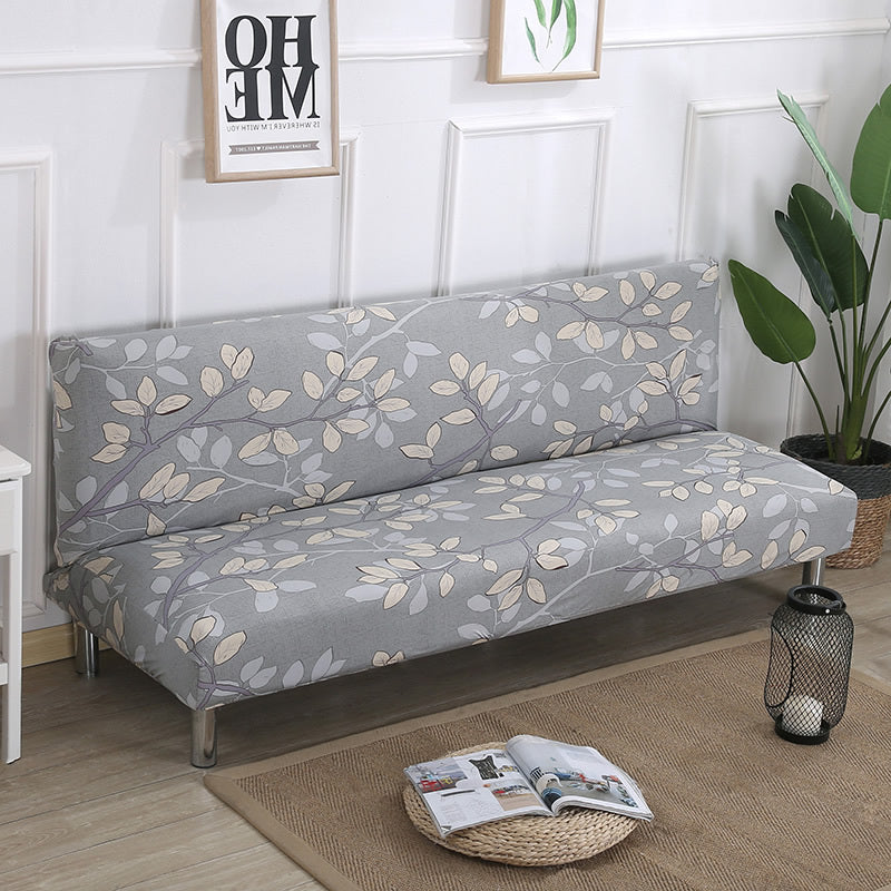 No armrest folding sofa bed cover