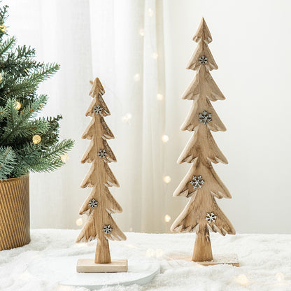 Creative Wooden Christmas Tree Mini Decorations