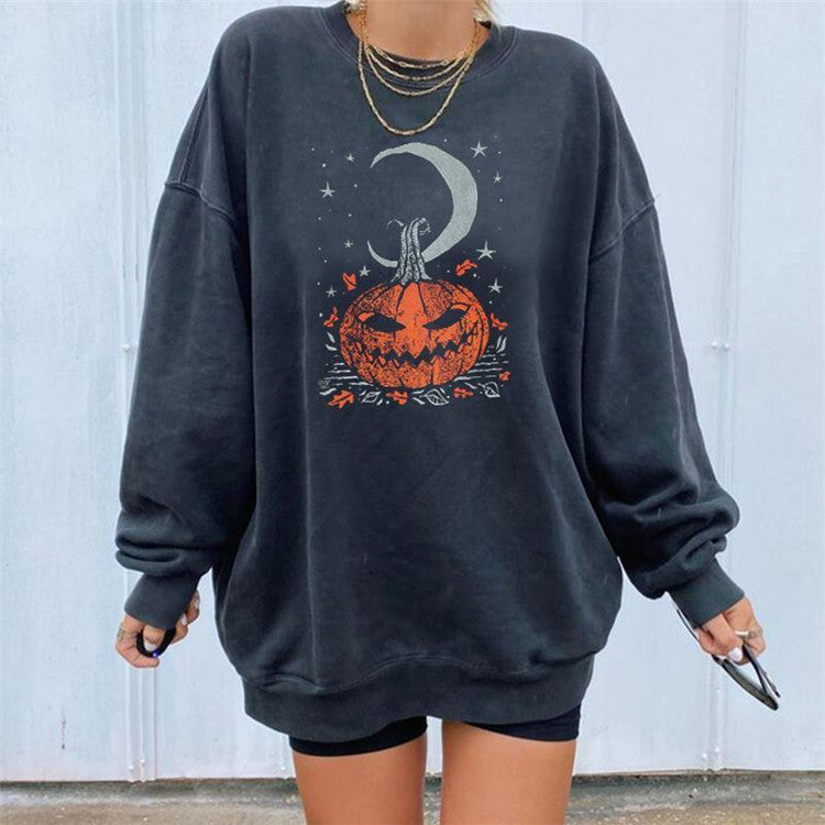 Sudadera con estampado de calabaza de Halloween