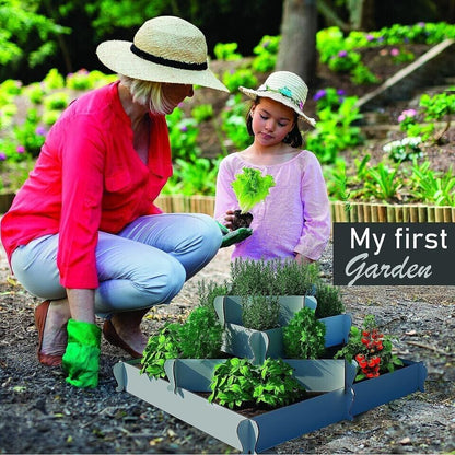 Cama De Jardín Elevada Con Verduras Flores Flores Hierbas Jardinera Cerca Al Aire Libre