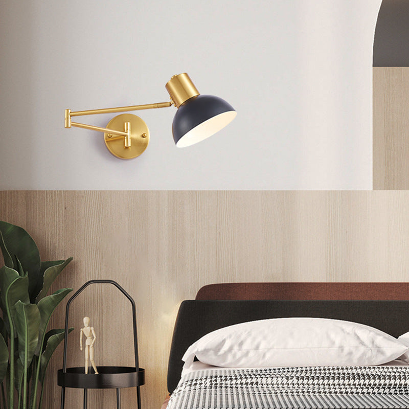 Modern Minimalist Double-section Rocker Arm Wall Lamp Bedroom